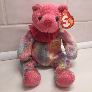 THE BIRTHDAY BEANIES COLLECTION JANUARY TY BEAR PLUSH 2001 GARNET
